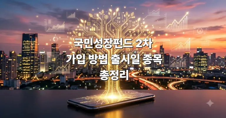 국민성장펀드 2차 가입 방법 출시일 종목 총정리